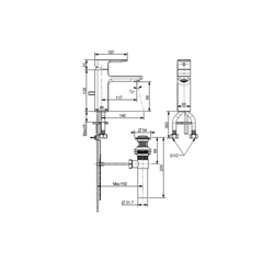 American Standard Basin Mixer without Pop-up Drain FFAS1301-101500BF0