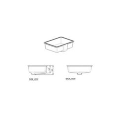 American Standard Thin Touch Square Undercounter Basin 600mm CCASF513-1000410F0