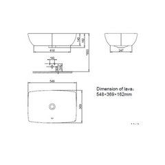 American Standard Milano Vessel 550mm CCASF650-1000410F0