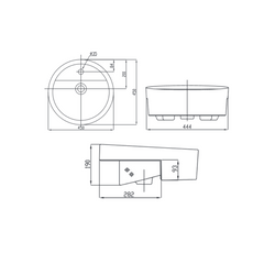 American Standard White  Semi-Countertop Wash Basin CCASF307-1010410F0