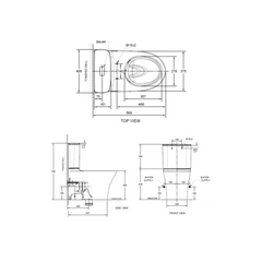 American Standard Signature Closed Coupled Toilet Bowl Back To Wall CL26225-6DAPHCB