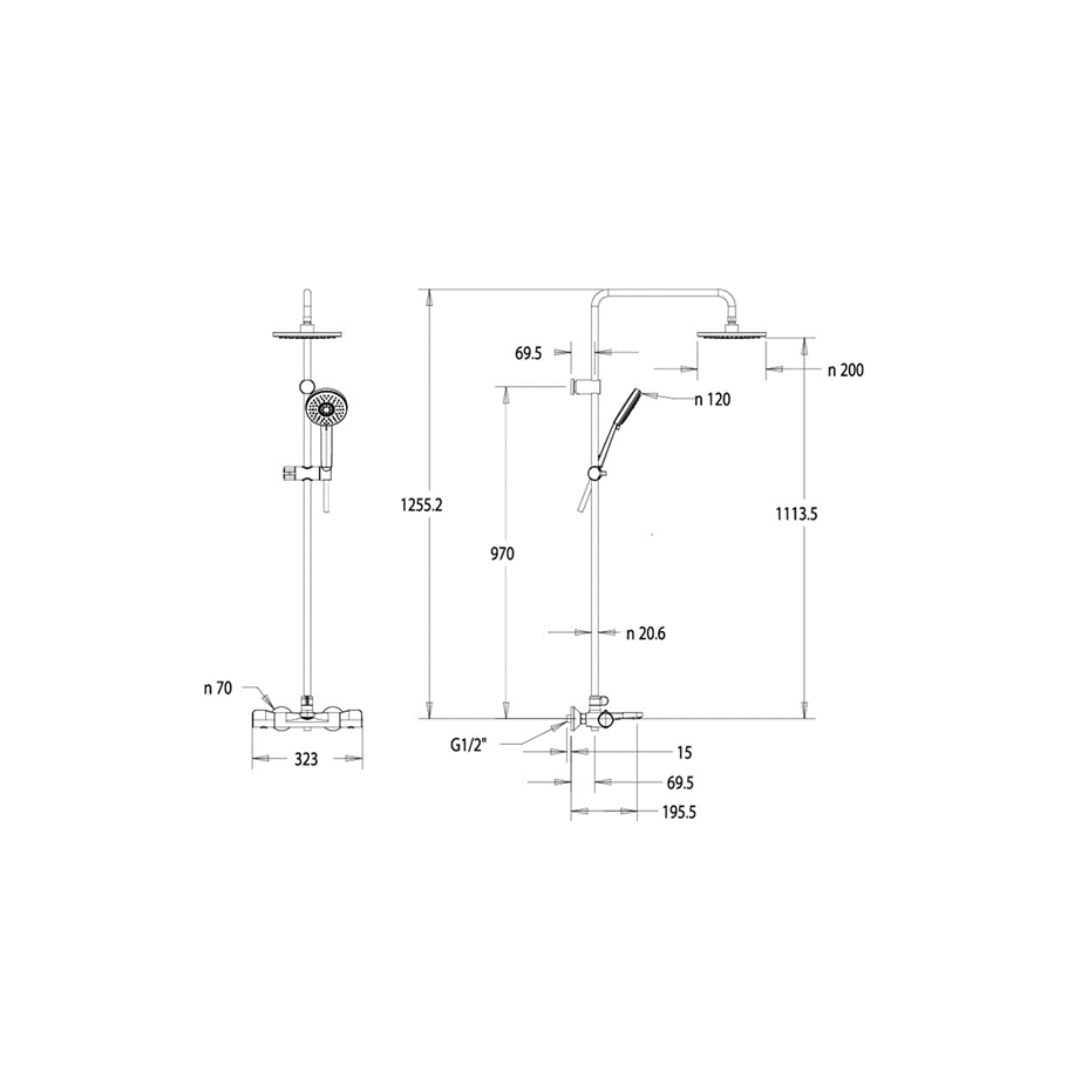American Standard TemptaCion Auto Temperature Shower System 3-way FFAS4952-601500BC0