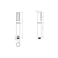 DuoSTiX Hand Shower (Chrome Body) with hose and holder FFASS508-000090BP0