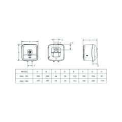 Ariston Andris2 RS Electric Storage Heater 15L/30L