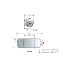 Ariston PRO R SLIM 30 wall-hung electric storage water heater ARI-PRORS30-WHI