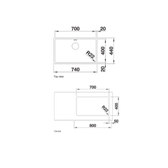 Blanco Andano 700-U undermount sink 522971