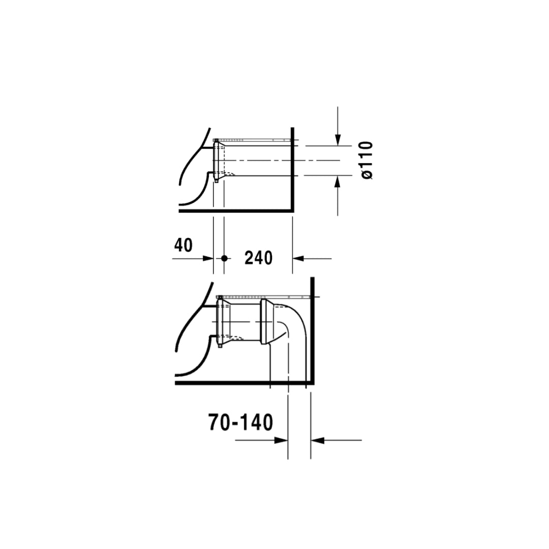 Duravit Starck 3 2PWC complete set DUR-0128090064-WHI
