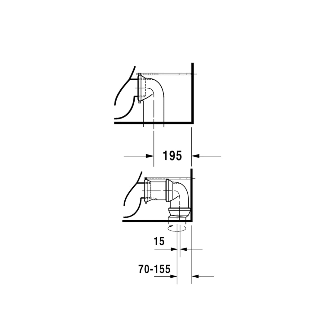Duravit Starck 3 2PWC complete set DUR-0128090064-WHI