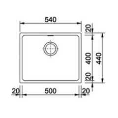 Franke Planar Stainless Steel 500mm Undermount Single Bowl Sink - PZX 110-50