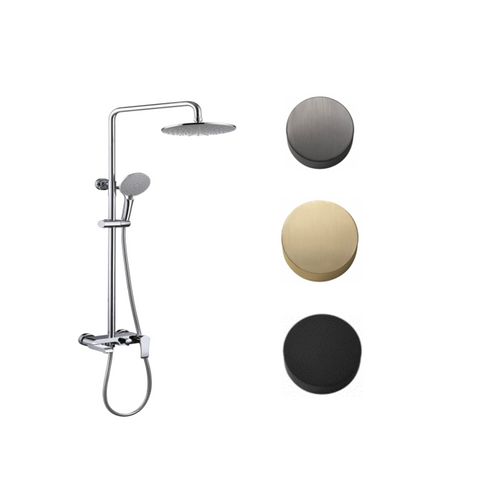 H+M Exposed shower column set with bath mixer with foldable spout KX8206