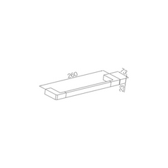 H+M VETRO NEW series towel rail 300mm 21705AGM