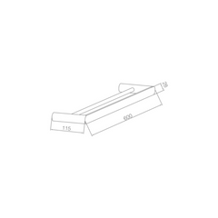 H+M CONTRASTS series double towel rail 600mm 24211