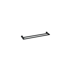 H+M SCHWARZ series double towel rail 600mm H+M-24011-BLA