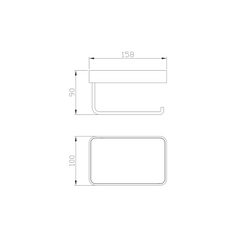 H+M Cube Paper Holder with Phone Holder H+M-8336-CHR