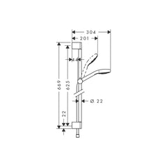 Hansgrohe Croma Select S Vario shower set 0.65m 26562400