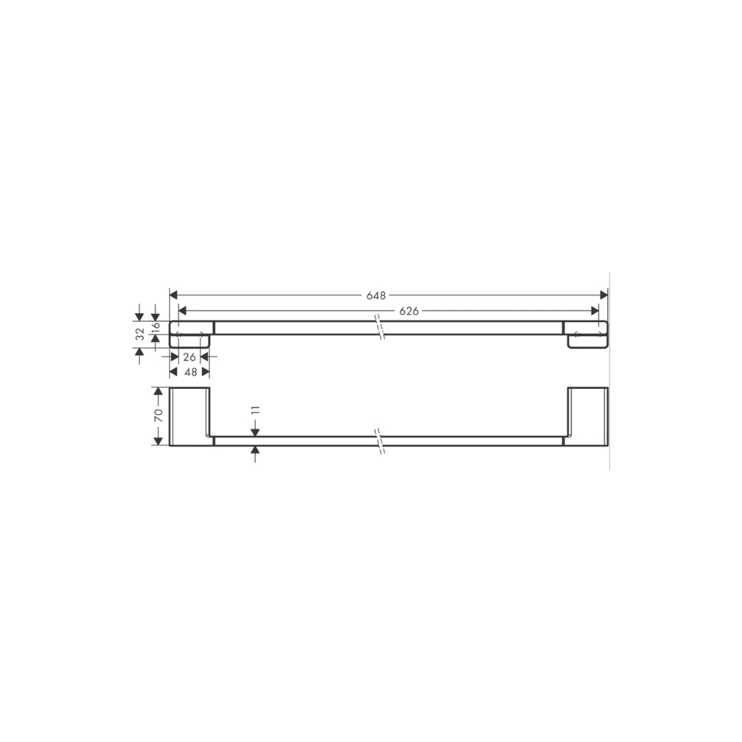 41747677 Hansgrohe Addstoris Bath towel rail 41747677 / 41747007 – Bathroom Guru