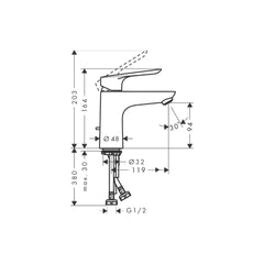 Hansgrohe Logis E Single lever basin mixer 100 with pop-up waste set 71005009