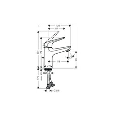 Hansgrohe Novus Single lever basin mixer 100 with pop-up waste set 71027009
