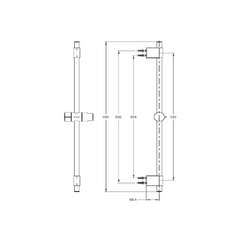 Kohler RAIN JOY 60cm slide bar 72740TCP