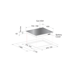 Mayer 75 cm 2 Zone Hybrid Induction Hob MMGH772HI
