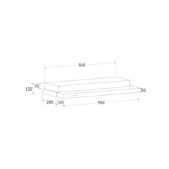 Mayer 90cm Semi-integrated Hood with Oil Tray MMSI903OT