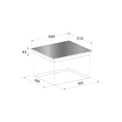 Mayer 60cm 3 burners gas hob MMSS633