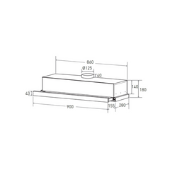 Mayer 90 cm Telescopic Hood MMTH90