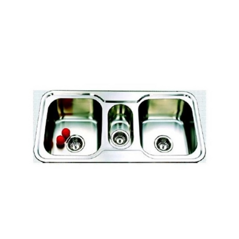 Monic I-980 three-bowl inset sink MON-I980-SST