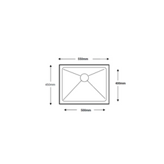 Monic MBX-550 single- bowl undermount sink MON-MBX550-BLA