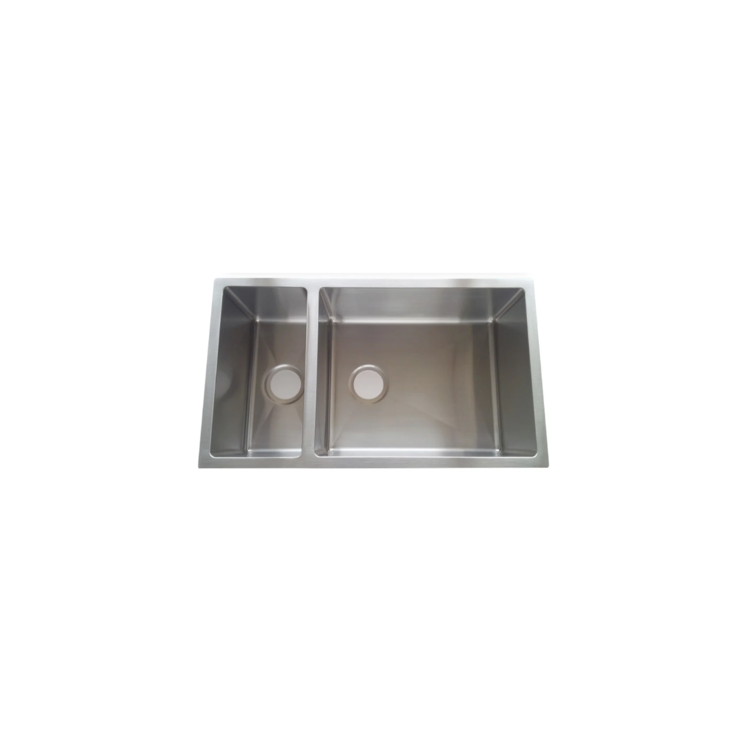 Monic Stainless steel two-bowl undermount/drop-in sink MON-SQM780DB-SST