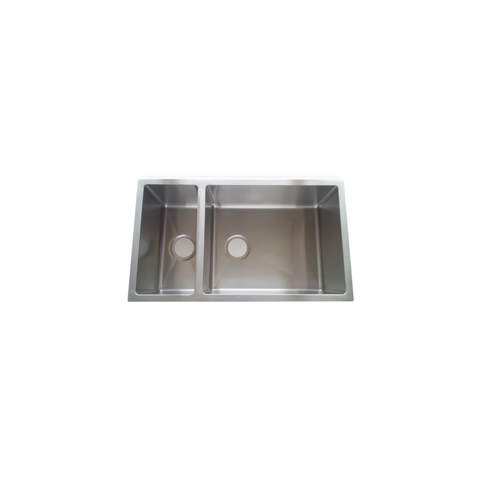 Monic Stainless steel two-bowl undermount/drop-in sink MON-SQM780DB-SST