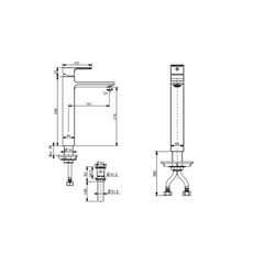 American Standard Extended Basin Mixer with Pop-up Drain FFAS1302-101500BF0