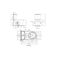 American Standard Compact Codie 3/4.2L Close Coupled Toilet Bowl WC CL24075-6DASGCB